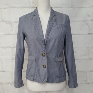 Ann Taylor LOFT Chambray Blazer Sz 4P petite